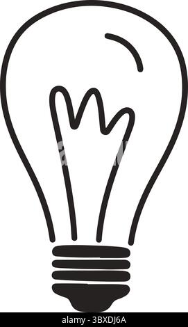 Eine leichte Ikonen-Silhouette-Illustration Stock Vektor