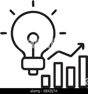 Eine leichte Ikonen-Silhouette-Illustration Stock Vektor