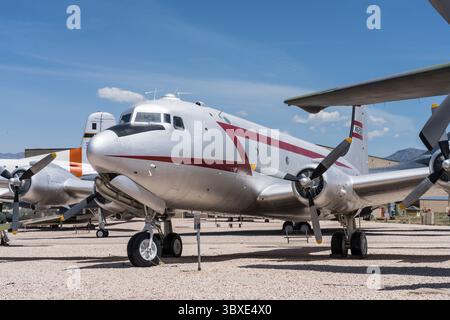 1. Juni 2021, Hill Air Force Base, Utah, Vereinigte Staaten: Ein militärisches Transportflugzeug des Typs Douglas C-54 Skymaster im Hill Aerospace Museum in Utah. (Kreditbild: © Jon G. Fuller/VW Pics via ZUMA Press Wire) Stockfoto