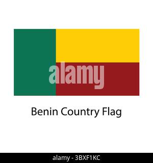 Benin Country Flag Handzeichnung Illustration vektorbasierte Zeichnung Stock Vektor