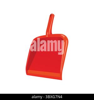 Staubpfanne kurzer Griff Heavy Duty Vintage Staubpfanne Staubschaufel für Kaminabbildung 02 Stock Vektor