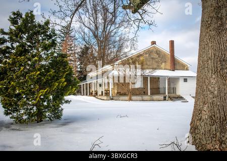 Dezember 2020, Fallston, Maryland, USA: Little Falls Friends Meeting - Quaker Meeting House in Harford County Maryland (Foto: © Edwin Remsberg/VW Pics via ZUMA Press Wire) Stockfoto