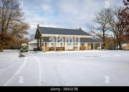 Dezember 2020, Fallston, Maryland, USA: Little Falls Friends Meeting - Quaker Meeting House in Harford County Maryland (Foto: © Edwin Remsberg/VW Pics via ZUMA Press Wire) Stockfoto