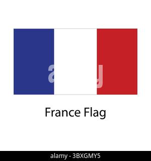 Frankreich Flagge Handzeichnung Illustration vektorbasierte Zeichnung Stock Vektor