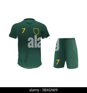 Fußball Uniform Illustration vektorbasierte Zeichnung Vol 01 Stock Vektor