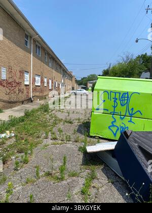 5PN vs. 5X (W7M ETGC ist nicht mit L.A. verbunden) 5PN Detroit, 48219 Crips Street Gang Allianz aus Dutzenden von kleinen Cliquen und Tagger Crews, z. B. W7M ETGC Stockfoto