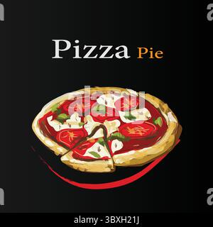 Handgezeichneter Hintergrund mit Pizza-Muster Stock Vektor