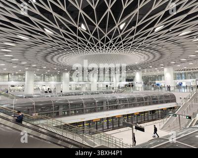 Ganxia North, 甘坑北站, die neu errichtete U-Bahn-Station in Shenzhen, China Stockfoto
