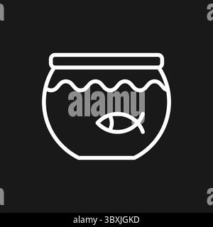 Streicheln Sie Goldfisch in einem Glasfischschschüssel für ein kleines Aquarium und Tierpflege Stock Vektor