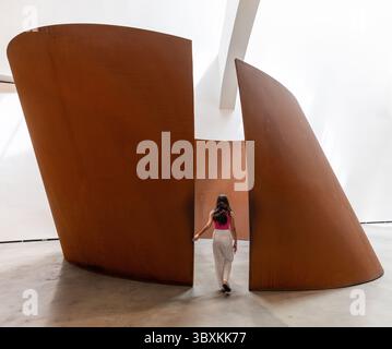 The Matter of Time, Kunstinstallation von Richard Serra, Guggenheim Museum Bilbao, Spanien Stockfoto