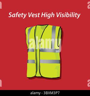 Sicherheitsweste Camping Crossing Roadside Mit Hoher Sichtbarkeit Stock Vektor