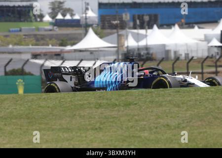 November 2021, Sao Paulo, Sao Paulo, Brasilien: GEORGE RUSSELL, von Williams Racing, fährt während des freien Trainings vor dem Formel-1-Grand-Prix von Sao Paulo 2021 auf der Interlagos-Strecke am 13. November in Sao Paulo, Brasilien. Der große preis wird am kommenden Sonntag, dem 14. November, gefeiert. (Kreditbild: © Paulo Lopes/ZUMA Press Wire) Stockfoto