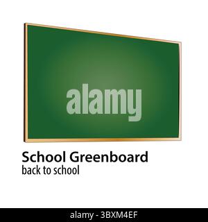 Schule Greenboard Illustration Vektor basiert Stock Vektor