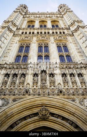Die Fassade der Westminster Hall in London. Stockfoto
