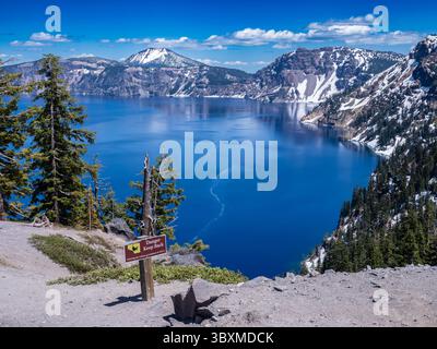 Crater Lake Nationalpark, Oregon. Stockfoto