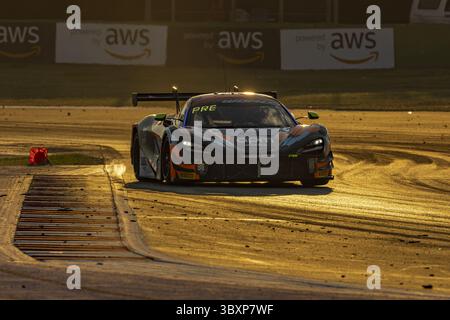 58 PRETTE Louis, SMALLEY Adam, Garage 59, McLaren 720S GT3 EVO, Action während der 6. Runde des GT World Challenge Sprint Cups mit AWS 2025, vom 18. Bis 20. Juli 2025 auf dem Misano World Circuit Marco Simoncelli in Misano Adriatico, Italien Stockfoto