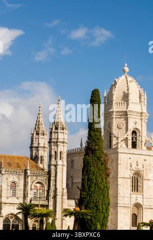 Jeronimos-Kloster oder Hieronymitenkloster, Empire-Platz, Belem-Viertel, Lissabon, Portugal. Stockfoto
