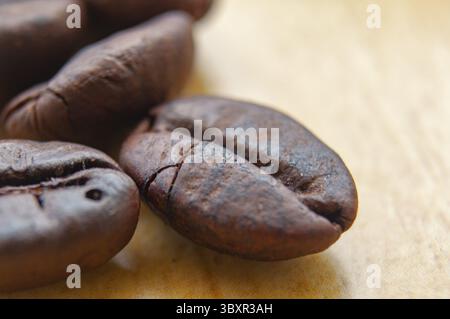 Nahaufnahme der Kaffeebohne Stockfoto
