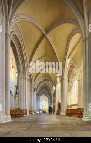 30. November 2009: Innenraum der Kathedrale Saint-Corentin, Stadt Quimper, departament Finistere, Region Bretagne, Frankreich (Bildausweis: © Felipe Rodriguez - Vwpics/VW Pics Via ZUMA Press Wire) Stockfoto