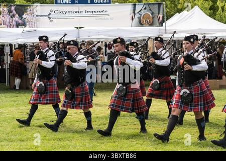 18. September 2021, Moab, Utah, Vereinigte Staaten: Ein schottisches Pipeband marschiert bei einem schottischen Festival in Moab, Utah. (Kreditbild: © Jon G. Fuller/VW Pics via ZUMA Press Wire) Stockfoto