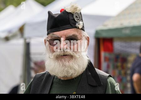 18. September 2021, Moab, Utah, USA: Mitglied eines schottischen Clans mit Bart und Schnurrbart bei einem schottischen Festival in Moab, Utah. (Kreditbild: © Jon G. Fuller/VW Pics via ZUMA Press Wire) Stockfoto