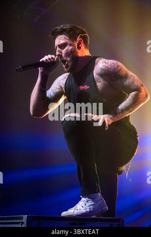 5. Dezember 2021, Houston, Missouri, USA: Der für Grammy nominierte Künstler August Burns Red trat am 5. Dezember 2021 (12.05.21) im House of Blues in Houston, Texas auf. Foto von MICHAEL FELKER. (Bild: © Michael Mullenix/ZUMA Press Wire) Stockfoto