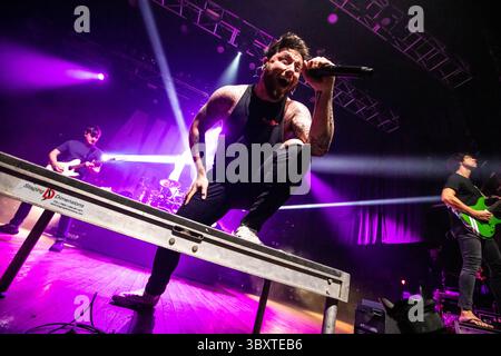 5. Dezember 2021, Houston, Missouri, USA: Der für Grammy nominierte Künstler August Burns Red trat am 5. Dezember 2021 (12.05.21) im House of Blues in Houston, Texas auf. Foto von MICHAEL FELKER. (Bild: © Michael Mullenix/ZUMA Press Wire) Stockfoto