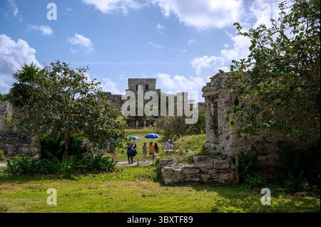 Tulum-Steinstrukturen Stockfoto