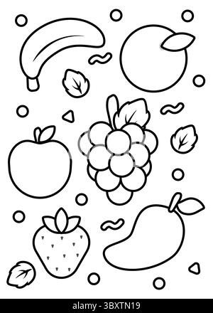 Farbenfrohe Ausmalseiten. Aktivitäten für Kinder Stock Vektor