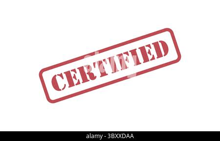 Symbol Für „Red Certified Stamp Badge“ Stock Vektor