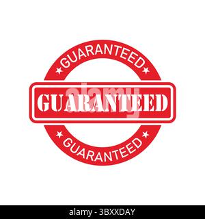 Symbol Für Das Rote Garantierte Stempelabzeichen Stock Vektor
