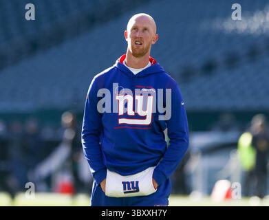 26. Dezember 2021, Philadelphia, Pennsylvania, Vereinigte Staaten: New York Giants Quarterback Mike Glennon während der Aufwärmphase vor dem Spiel gegen die Philadelphia Eagles am 26. Dezember 2021 im Lincoln Financial Field. (Bild: © Debby Wong/ZUMA Press Wire) Stockfoto