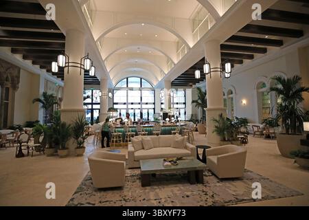 3. Januar 2022, Boca Raton, Florida, USA: Palm Court im Boca Raton am 3. Januar 2022 in Boca Raton, Florida. (Bild: © John McCall/Sun Sentinel/TNS via ZUMA Press Wire) Stockfoto