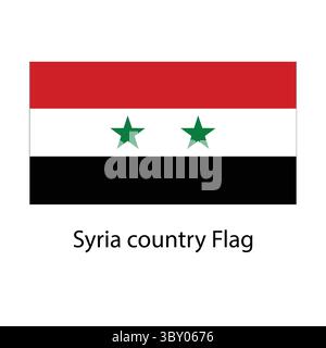 Abbildung der Flagge Syriens Stock Vektor
