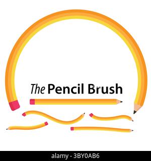 Der Illustrationsvektor Des Bleistiftpinsels Stock Vektor
