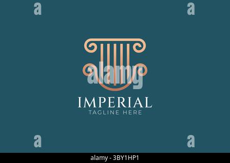 Logo Attorney Luxury Imperial Sign Symbol Business Legal and Architecture Stock Vektor