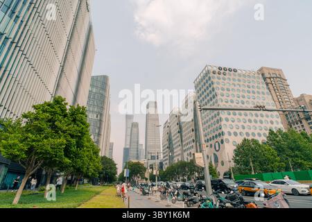 PEKING, china - 3. Mai 2025 Wolkenkratzer, Jianwai SOHO am 19. Oktober 2009 in Peking. Stockfoto
