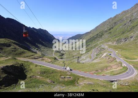 Transfagarasan Highway über die Fagaras Berge auf 2000 m in Rumänien, Großbritannien Stockfoto