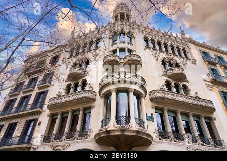 Casa Lleó Morera, Architekt Lluís Domènech i Montaner, Barcelona, Katalonien, Spanien, Europa Stockfoto