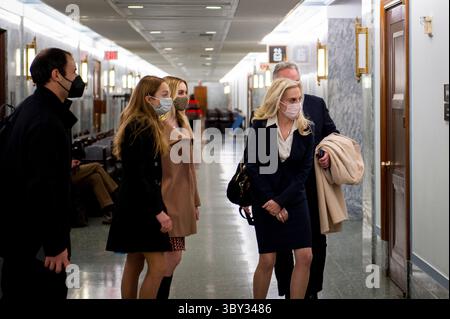 13. Januar 2022, Washington, District of Columbia, USA: Lael Brainard kommt zu einer Anhörung des Senatsausschusses für Banken, Wohnungsbau und Stadtentwicklung zur Ernennung zur Vizepräsidentin des Board of Governors des Federal Reserve Systems im Dirksen Senate Office Building in Washington, DC, Donnerstag, 13. Januar 2022 (Credit Image: © Rod Lamkey/CNP via ZUMA Press Wire) Stockfoto