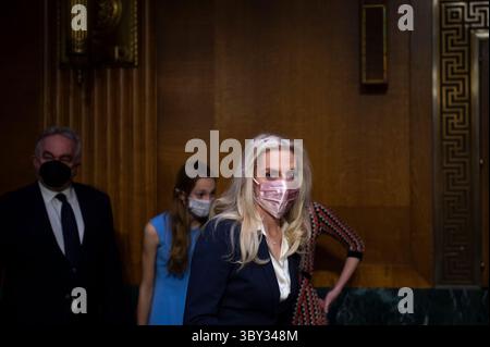 13. Januar 2022, Washington, District of Columbia, USA: Lael Brainard nimmt am Donnerstag, 13. Januar 2022 ihren Sitz am Zeugentisch einer Anhörung des Senatsausschusses für Banken, Wohnungsbau und Stadtentwicklung für ihre Nominierung als stellvertretende Vorsitzende des Board of Governors des Federal Reserve Systems im Dirksen Senate Office Building in Washington, DC ein (Credit Image: © Rod Lamkey/CNP via ZUMA Press Wire) Stockfoto