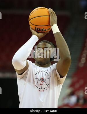 13. Januar 2022: Ohio State Buckeyes Stürmer E.J. Liddell (32) während des NCAA Basketballspiels zwischen den Ohio State Buckeyes und den Wisconsin Badgers im Kohl Center in Madison, WI. Darren Lee/CSM(Kreditbild: &Copy; Darren Lee/CSM via ZUMA Wire) Stockfoto