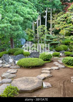 Zen-Garten, Kitain-Tempel, Kawagoe, Japan Stockfoto