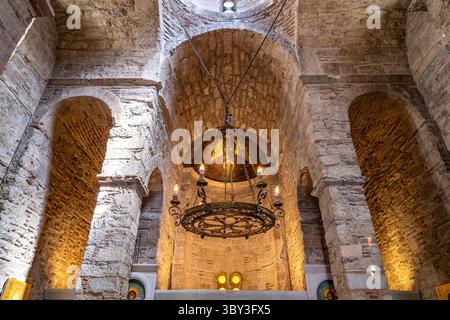 Das Innere der Kirche des Theotokos Gorgoepikoos in der griechischen Hauptstadt Athen, Griechenland Stockfoto