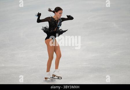 Peking, China, Olympische Winterspiele 2022, 15. Februar 2022: !! Von !! Beim Eiskunstlauf im Capital Indoor Stadium. Kim Price/CSM.(Bild: © Ulrik Pedersen/CSM via ZUMA Press Wire) Stockfoto