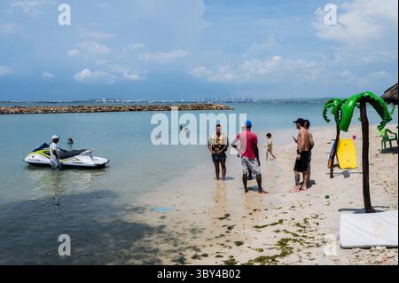 5. Mai 2021, Insel Tierra Bomba, Bolivar, Kolumbien: Isla Tierra Bomba ist eine kolumbianische Insel vor der Küste von Cartagena de Indias. (Kreditbild: © Nano Calvo/VW Pics via ZUMA Press Wire) Stockfoto