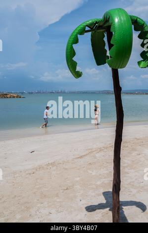 5. Mai 2021, Insel Tierra Bomba, Bolivar, Kolumbien: Isla Tierra Bomba ist eine kolumbianische Insel vor der Küste von Cartagena de Indias. (Kreditbild: © Nano Calvo/VW Pics via ZUMA Press Wire) Stockfoto