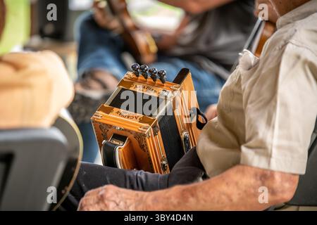 9. September 2021, Church Creek, Maryland, USA: Ein wunderschönes Akkordeon von Marc Savoy (Kreditbild: © Edwin Remsberg/VW Pics via ZUMA Press Wire) Stockfoto