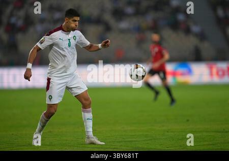 Yaounde, Kamerun, 30. Januar 2022: Adam Masina von Marokko während Marokko gegen Ägypten-Afrika-Cup im Ahmadou Ahidjo-Stadion. Kim Price/CSM.(Credit Image: &Copy; Ulrik Pedersen/CSM via ZUMA Wire) Stockfoto