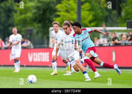 Rotterdam, Niederlande. Juli 2025. Rotterdam - Marley Cruz aus Feyenoord während eines Freundschaftsspiels zur Vorbereitung der Eredivisie-Saison 2024/2025. Das Spiel findet am 19. Juli 2025 in Rotterdam statt. Credit: Box to Box Pictures/Alamy Live News Stockfoto